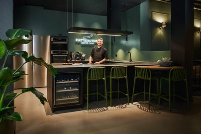 cucina open space per lezioni di cucina interattive