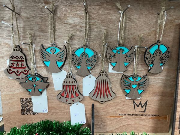 Christmas ornaments laser cut