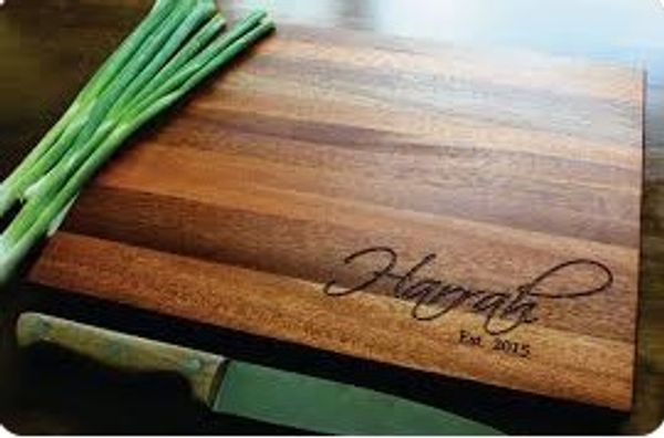 Custom wood cutting board