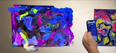 The painting is presented with an augmented reality (AR) experience that viewers can experience usin