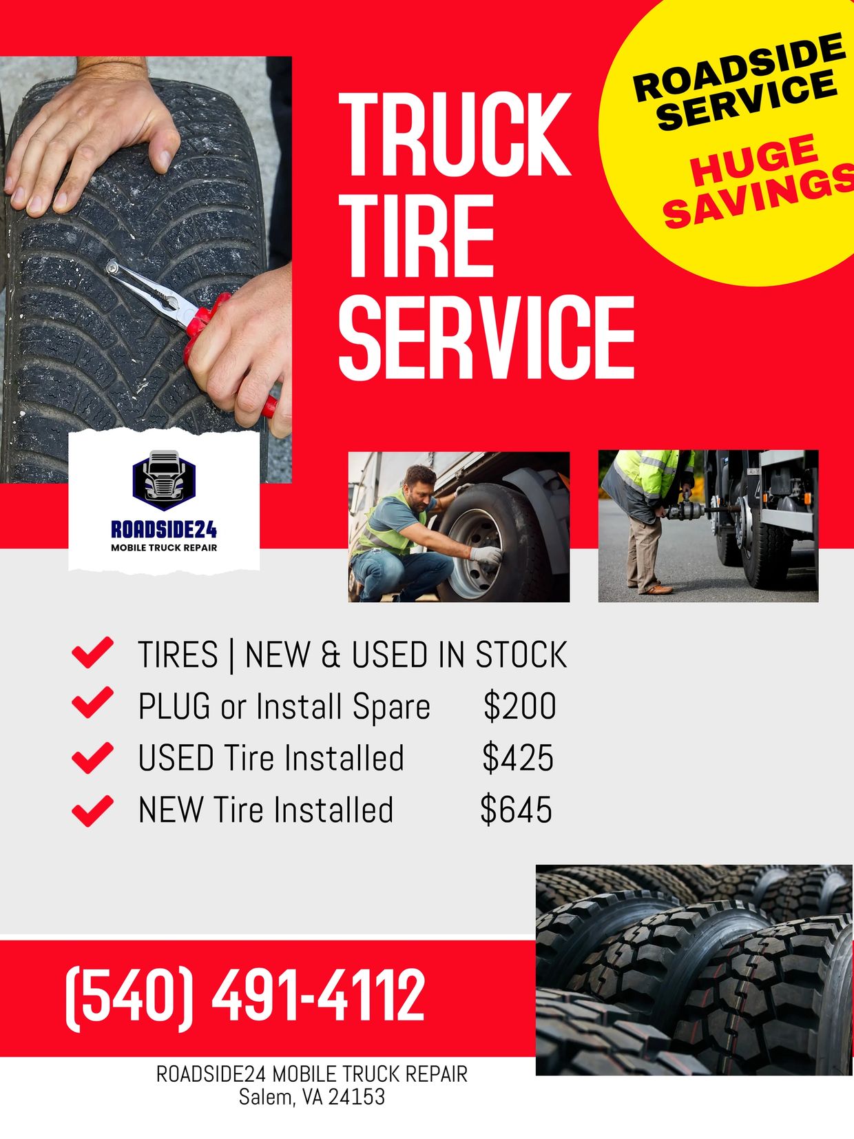 Truck Tire Repair Price