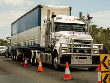 Truck breakdown on road