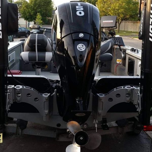 150 HP Mercury 4-stroke Outboard, powers our Niagara Fishing Boat!