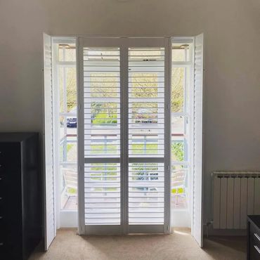 Full height door shutter colour white