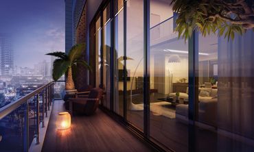 View from balcony area of Orbit Urban Park