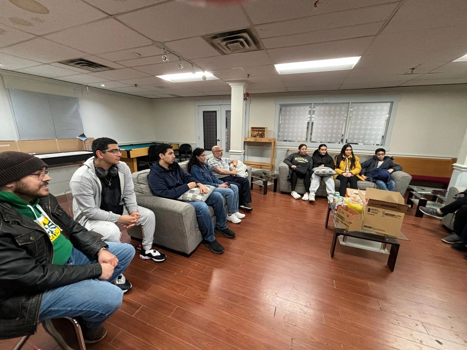 A group of people hanging out