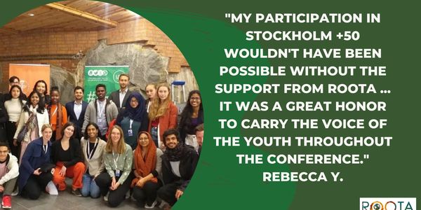 Testimonial from Rebecca Y. thanking ROOTA for supporting her at the conference