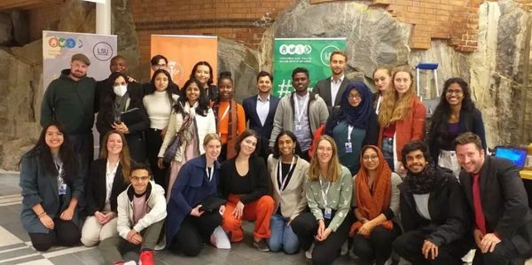 A group of youth at the UNEP conference
