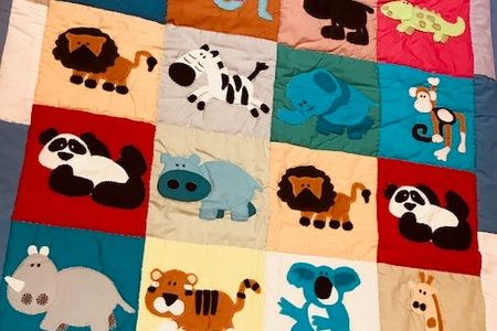 zoo animals quilt