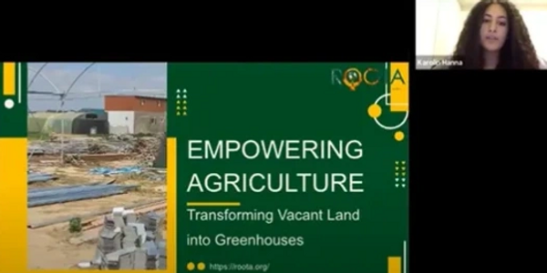 A ZOOM snapshot of a presentation made by a female ROOTA representative at the WWF Flagship event.