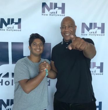Tiny Lister with Ashwin Jacob at a New Hollywood event