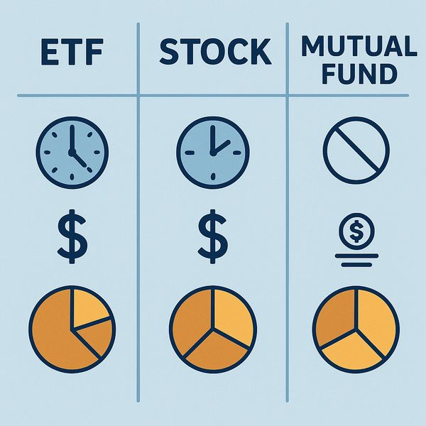 etf vs stocks vs mutual fund