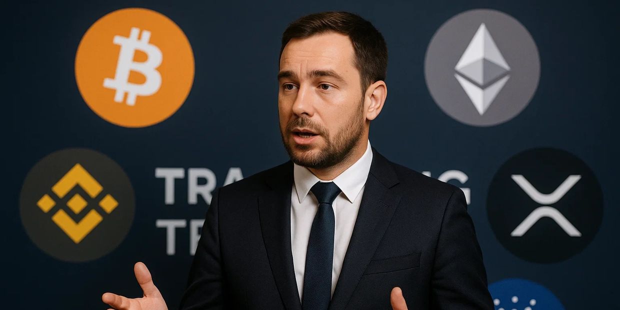 man explaining about crypto currency