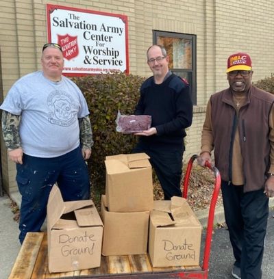 Left to Right: 
Dan Padula-Trumbull Federation
Capt. Chris Williams, Sheldon Johnson -Salvation Army