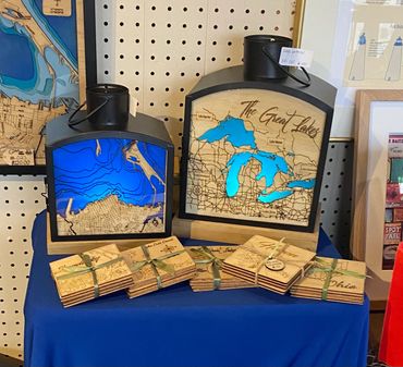 more pictures of our lanterns and cup coasters