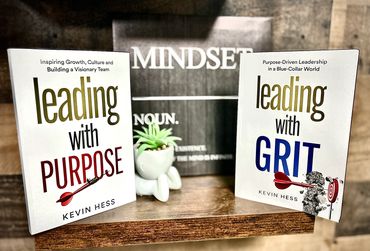 Two motivational books by Kevin Hess on leadership and mindset.