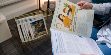 A client reading CBT Today. Reading about the best therapies for anxiety
Counsellor Wirral