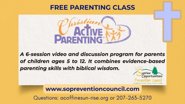 Free Christian Active Parenting class for parents of children 5 to 12.