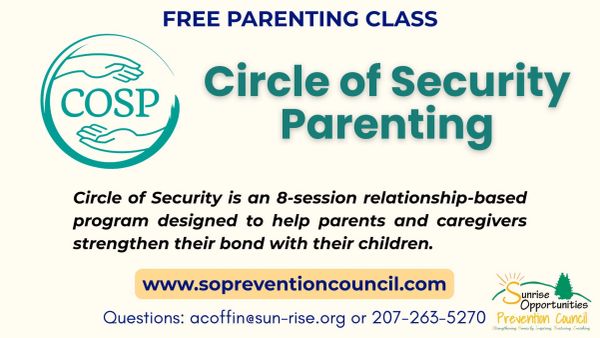 Free parenting classes: Circle of Security Parenting.