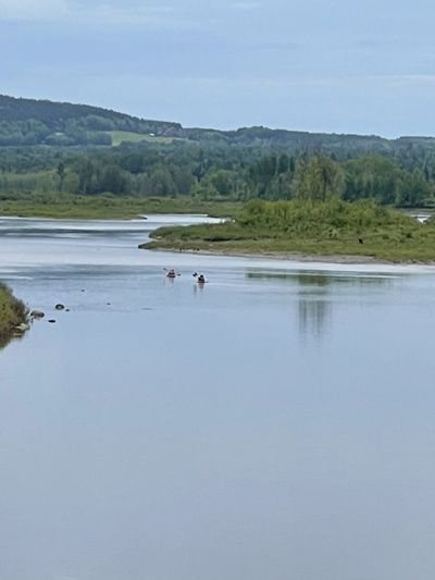 Perception of Aroostook in Presque Isle, Maine kayaking down the Aroostook river from Washburn to Pr