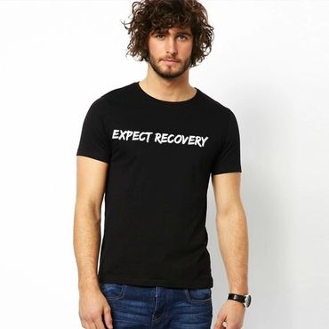 Expect recovery unisex black t