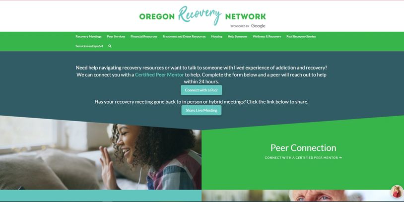 Oregon Recovery Network website