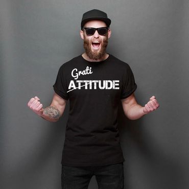 Gratitude instead of attitude black unisex tea