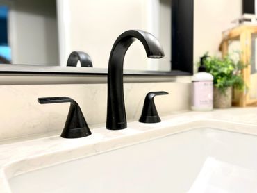 black minimalist faucet