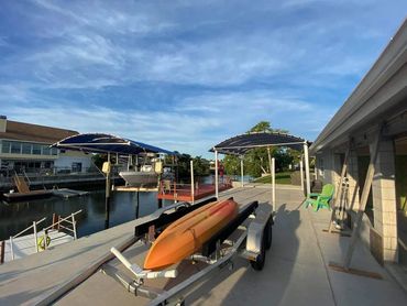 two canopies installed side by side Florida