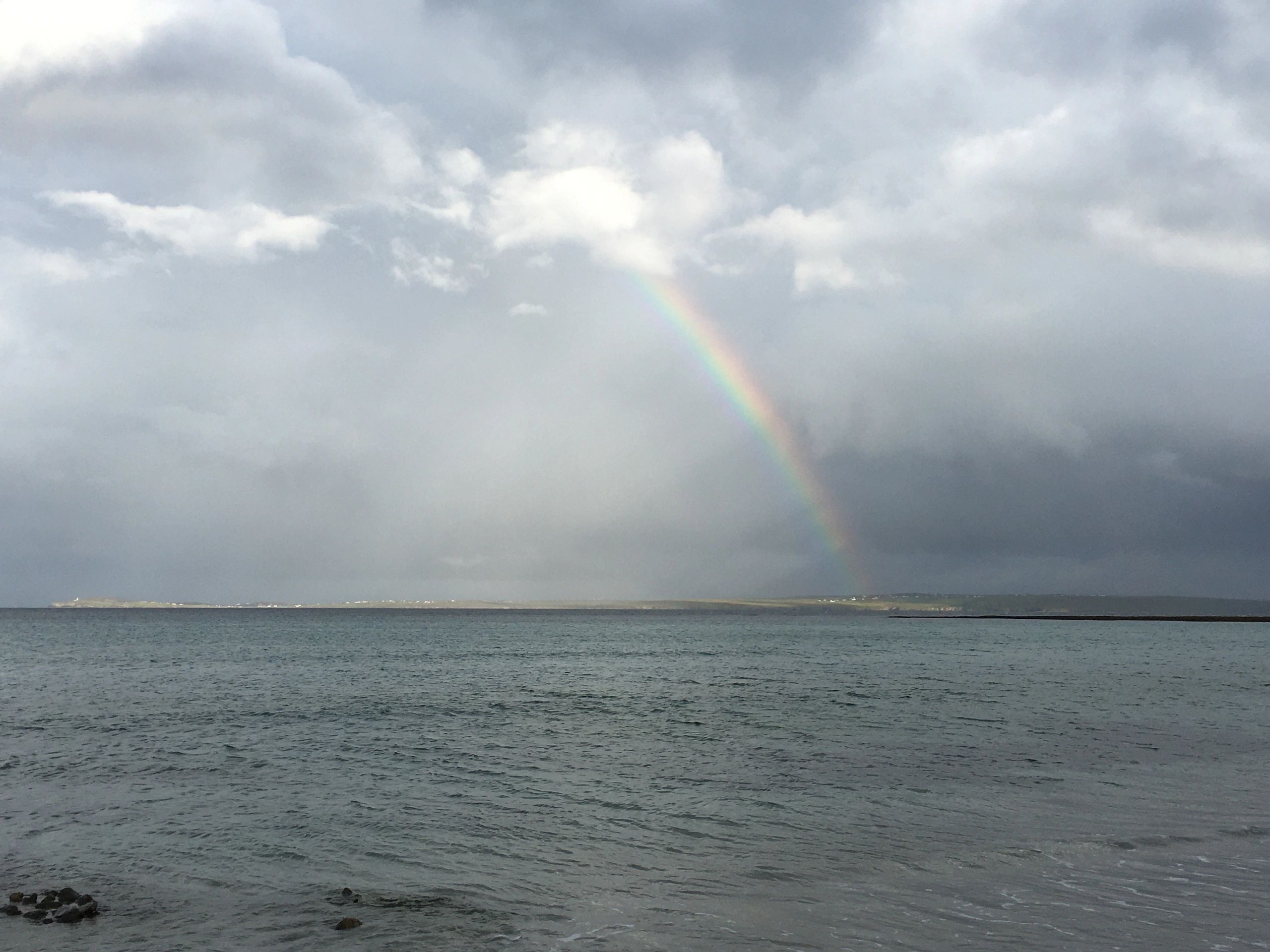 Isle of Lewis Holiday Cottage Rainbow over broad bay