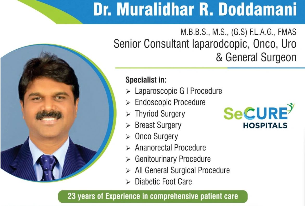 Best General Surgeon in hubli. Dr Muralidhar Doddamani