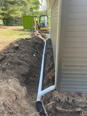 New downspout line installed