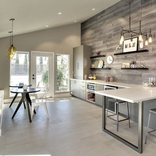 Modern kitchen with minimalist design and natural light.