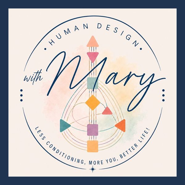 Human Design logo with name Mary and motivational slogan.