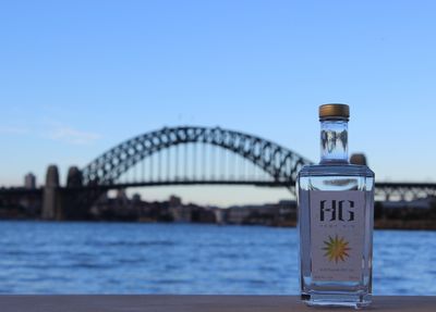 HG Hempgin Gin in front of Australia Sydney Harbour Bridge Sydney 