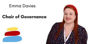 Emma Davies, Chair of Governance, smiling professionally.