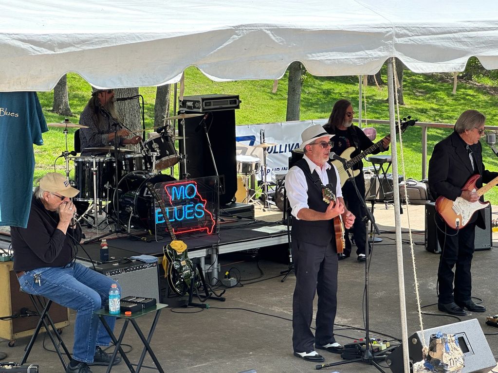 Bag Lunch Blues Band performing at the 2025  MO Blues Association Lori Smith Blues Fest in Jefferson
