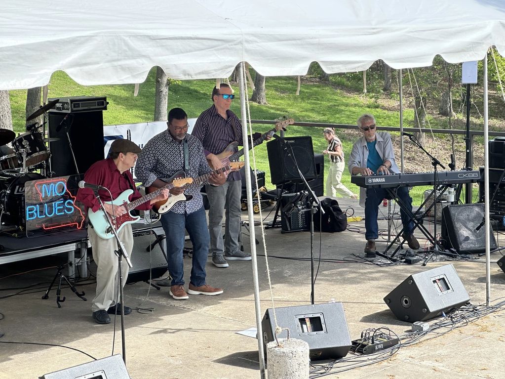 Kingdom Brothers Blues Band performing at the 2025  MO Blues Association Lori Smith Blues Fest in Je
