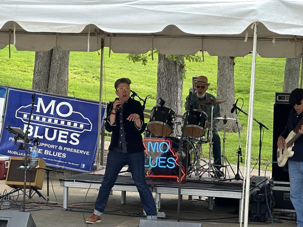 Megan Boyer Band performing at the 2025  MO Blues Association Lori Smith Blues Fest in Jefferson Cit