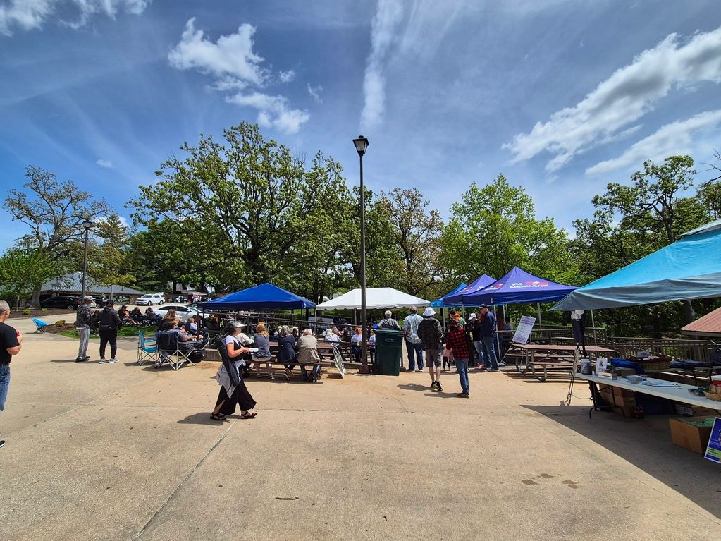 Festival goers at the 2025  MO Blues Association Lori Smith Blues Fest in Jefferson City MO