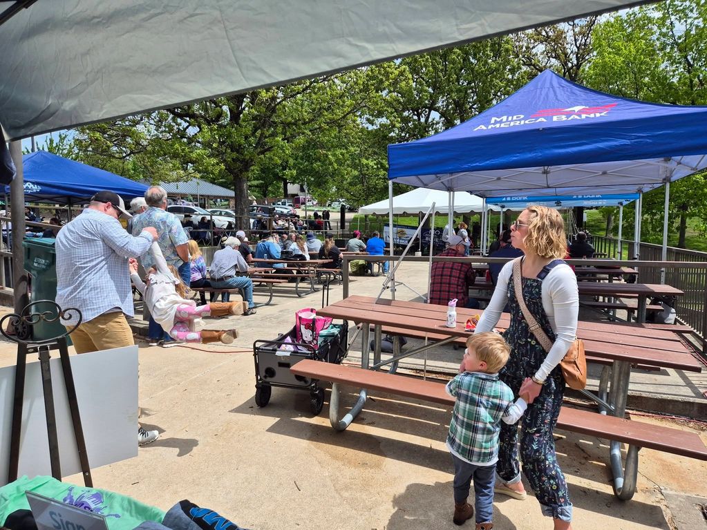 Festival goers at the 2025  MO Blues Association Lori Smith Blues Fest in Jefferson City MO