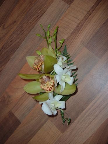 Orchid corsage by Arabella's flowers