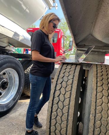 Always on the job, Franco Hauling LLC Yard Site.