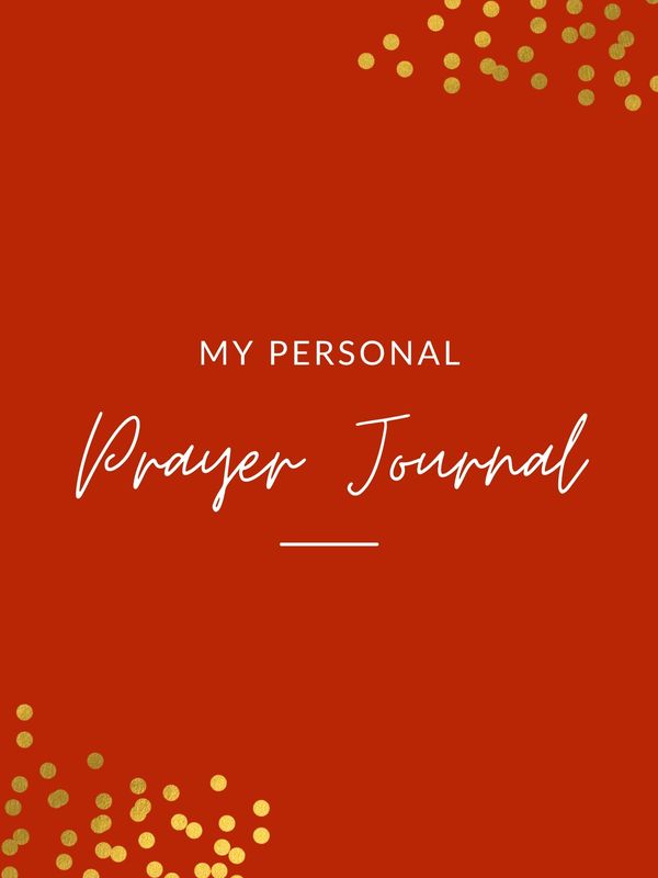 Red Prayer Journal - 200 blank lined pages - 6X9