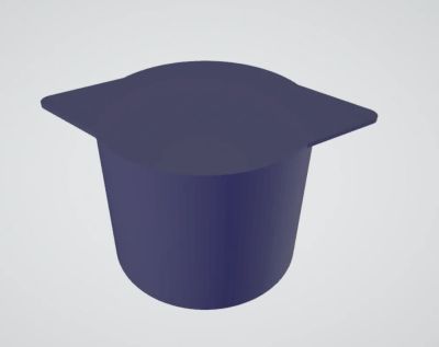 A dark blue graduation cap.
