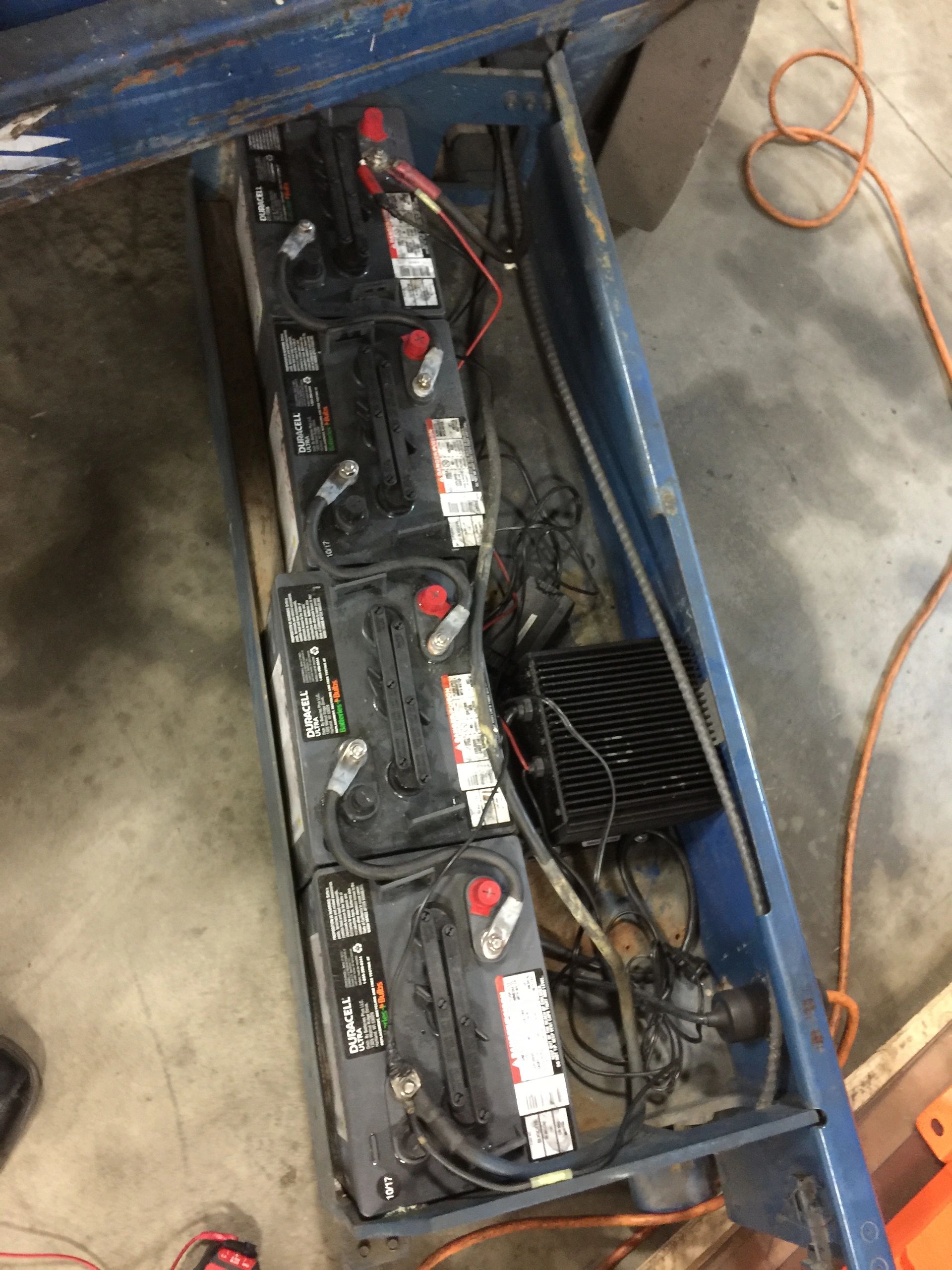 Old Scissor Lift Batteries - Replaced w/ New US2200's 