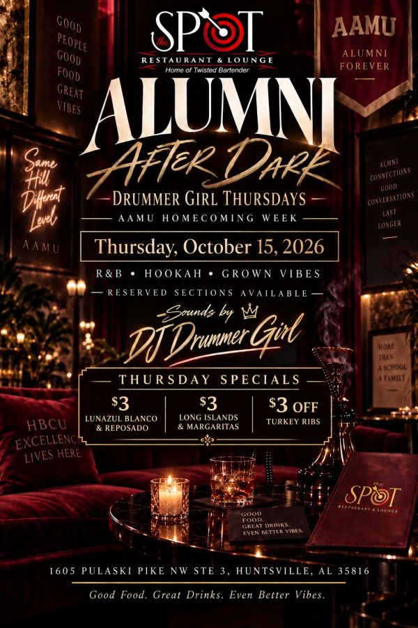 Alumni After Dark event on October 15, 2026, featuring DJ Drummer Girl.