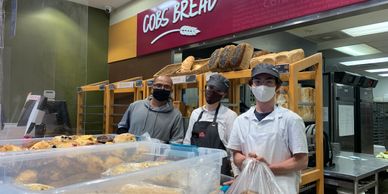 We partner with Cobbs Bread to offer a weekly Sunday Food Bread Program to serve our community.