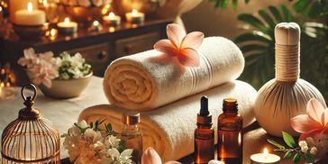Luxury Mobile Spa, massage setup, candles, relaxation, Orlando, Kissimmee,Davenport, Central Florida