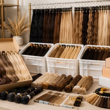 Premium wholesale hair extensions with custom colors, private label, and bulk inventory.